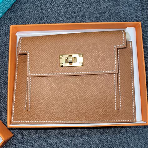 hermes kelly compact wallet yellow|Hermes kelly wallet with strap.